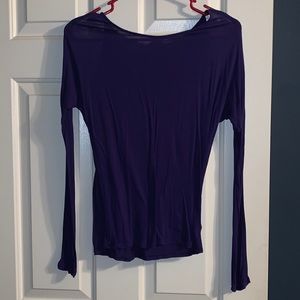 Express purple shoulder top